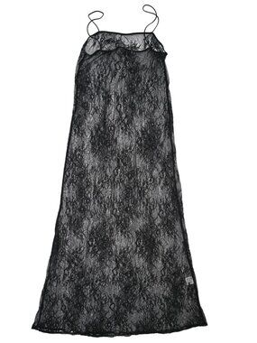 Maison Essentiele Lace Maxi Dress in Black